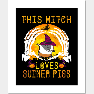 This Witch Loves Guinea Pigs Halloween (135) Posters and Art